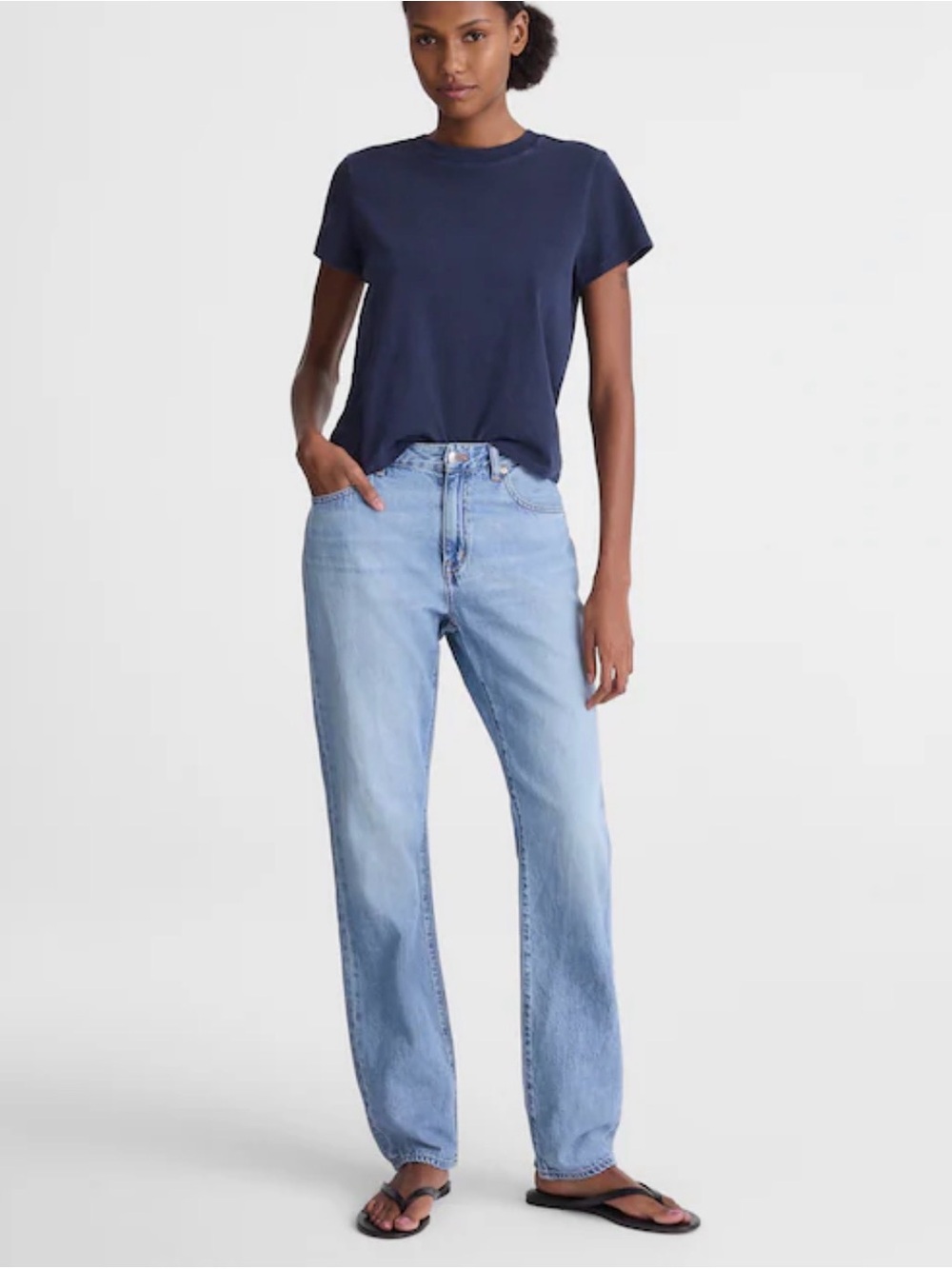 NWT Madewell Airy Denim Dean Easy Straight